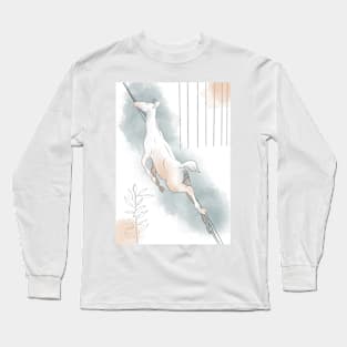 Deer Abstract Sketch Poster Long Sleeve T-Shirt